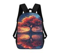 sinyumoney Magical Tree Reflection Kids Backpack Girls 3D School Bags, Children's Rucksack Toddler Schoolbag,Casual Daypacks Fashion Bookbag Bag 17inch