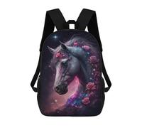 sinyumoney Magical Unicorn Fantasy Art 17 Inch Backpacks Kids Schoolbag,3D Printed Elementary And Middle School Students Backpacks for Boys Girls