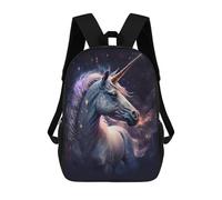 sinyumoney Magical Unicorn Fantasy Art Print Backpack School Bag Lightweight Airport College Students Back Pack for School/Work/Travel 17inch