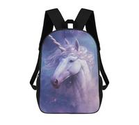 sinyumoney Magical Unicorn Kids Backpack, Kids School Bag 3D Printed School Backpacks for Boys And Teenager School Students 17inch