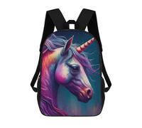 sinyumoney Magical Unicorn Portrait -2 Backpack School Water Resistant Travel Backpack Computer Bag for Girls Boys Teenage 17inch