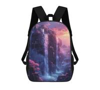 sinyumoney Magical Waterfall 3D Printed 17inch School Bag Children's School Backpack Travel Backpacks Casual Fashion Bag for Kids School Students