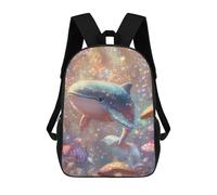 sinyumoney Magical Whales in Fantasy Forest Children's Backpacks 17inch School Backpack 3D Printed Bag Bookbag for Kids Travel Rucksacks Boy Girl Book Bags Kids School Bag