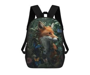 sinyumoney Magical Whimsical Fox Backpack School Travel College Rucksack Backpacks for Men, Women & Teenage Boys 17inch