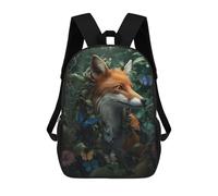 sinyumoney Magical Whimsical Fox School Bag 3D Printed 17inch Backpacks Fashion Kids School Backpack Rucksacks for Boys Elementary And Middle School Students