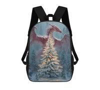 sinyumoney Magical Winter Dragons Backpack 3D Print Kids Bag Elementary Students Daypack Lightweight School Bag for Children Girls Boys Nursery Lunch Pack 17inch