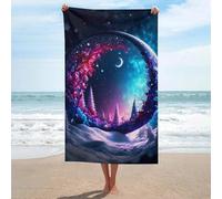 sinyumoney Magical Winter Wonderland Scene GSM Washable Towels for Smooth Skin Quick Drying Durable Beach Towel Bath 130cm*80cm