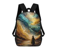 sinyumoney Magical Wizard Journey School Backpack Fashion Stationery Backpack Waterproof Casual Daypacks for Men/Women 17inch