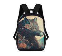 sinyumoney Magical Wolf Art Print -2 Backpack School Computer Rucksack for School/Work/Travel- Perfect for Travel, Work And Daily Use 17inch