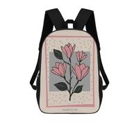 sinyumoney Magnolia Flower Mid Century 17 Inch Kids Backpack Fashion Fun Backpack Book Bag for Boys And Teenager 3D Printed for Boys