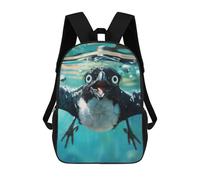 sinyumoney Magpie Sea School Bags High Secondary School Bags Casual Backpack for Campus Outdoor Travel Sports 17inch