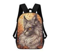 sinyumoney Maine Coon Cat Autumn Portrait Backpack School Large Water Resistant Laptop Backpack for School/Work/Travel 17inch