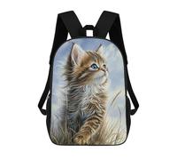 sinyumoney Maine Coon Kitten in Grass School Bags Large Water Resistant Laptop Backpack for Boys/Girls/Teenagers 17inch