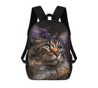 sinyumoney Maine Coon School Backpack 3D Printed School Bags Boys Girls Laptop Backpack for Kids/Students/Adults 17inch
