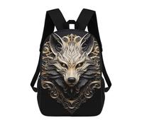 sinyumoney Majestic Alpha Wolf School Bags Lightweight Airport College Students Back Pack for Camping Outdoor Adventures And Daily Travel 17inch