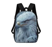 sinyumoney Majestic Bald Eagle Portrait in Winter 17 Inch Backpack School Bag Rucksack for Girls Boys Large Capacity Kids Back Pack Lightweight School Bags for Children Students