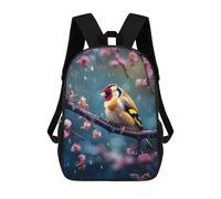 sinyumoney Majestic Bird Goldfinch School Backpack Lightweight Casual Daypack School Backpacks for Boys/Girls/Teenagers 17inch