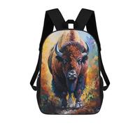 sinyumoney Majestic Bison Painting Backpacks 3D Printed Kids School Backpack Outdoor Casual Daypack Fashion Casual Children Backpacks Cute Travel Bags 17inch