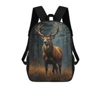sinyumoney Majestic Deer in Forest 3D Printed 17inch School Bag Children's School Backpack Travel Backpacks Casual Fashion Bag for Kids School Students