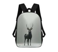 sinyumoney Majestic Deer in Winter Fog School Bags Work Laptop Backpack Rucksack Bag for Camping Outdoor Adventures And Daily Travel 17inch
