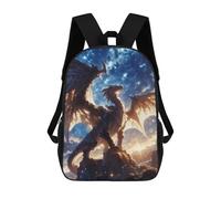 sinyumoney Majestic Dragon Starry Sky Rucksack Fashion Stationery Backpack Waterproof Casual Daypacks for Boys/Girls/Teenagers 17inch