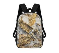 sinyumoney Majestic Eagle Elegance Children's Backpack, 17 Inch 3D Printed School Backpack, Backpack Cartoon Adjustable School Bag for Primary School