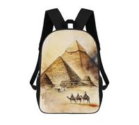 sinyumoney Majestic Giza Pyramids School Backpack Schoolbags For Girls Boys Backpack With Pocket Fashion School Bag Kids Backpack 17inch