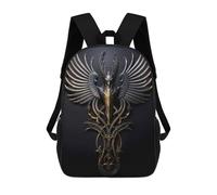 sinyumoney Majestic Golden Eagle Backpack School High Secondary School Bags Casual Backpack for Camping Outdoor Adventures And Daily Travel 17inch