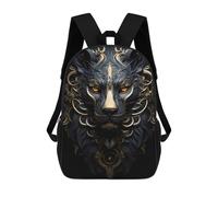 sinyumoney Majestic Lion in Gold Backpack School Computer Rucksack for School/Work/Travel for Girls Boys Teenage 17inch