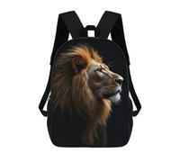 sinyumoney Majestic Lion Portrait Backpack School Bag Backpack For Girls Boys Backpacks Large Capacity Kids Backpack Lightweight School Bags For Kids Students 17inch