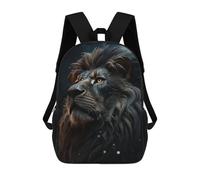 sinyumoney Majestic Lion Portrait School Bag Backpack Teen Schoolbag 3D Printing Adjustable Schoolbag Fashion Pocket Bag for Kids Boys Girls Students And Teenagers Fans 17inch