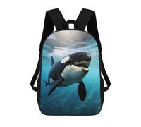 sinyumoney Majestic Orca Whale Killer Backpack School Rucksack Casual Daypacks School Work Travel Bag for Girl, Teen Girls 17inch