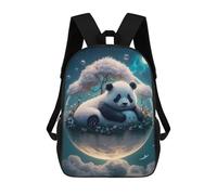 sinyumoney Majestic Panda Bear Backpacks Kids School Backpack School Bag 3D Printed School Bag for Boys Elementary And Middle School Students 17inch