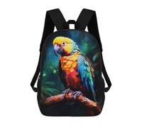 sinyumoney Majestic Parrot Rucksack Daypacks Business Backpack Water Resistant Bookbag for Men/Women 17inch