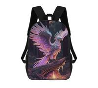 sinyumoney Majestic Phoenix Backpack School Bag Rucksack for Girls Boys Backpacks Large Capacity Kids Back Pack Lightweight School Bags for Children Students 17inch