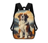 sinyumoney Majestic Saint Bernard in Mountain Landscape Backpack School Bag Large Lightweight Casual Backpack for Campus Outdoor Travel Sports 17inch