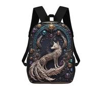 sinyumoney Majestic Steampunk Fox Children's 17 Inch School Backpack 3D Printed Anime Movies for Kids Travel Rucksacks Book Bags Kids School Bag