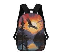 sinyumoney Majestic Sunset Over Alpi Kids Backpack, Kids School Bag 3D Printed School Backpacks for Boys And Teenager School Students 17inch
