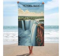 sinyumoney Majestic Victoria Falls Towels Large Extra Large Beach Towel Travel Essentials for Pool Or Bath 130cm*80cm