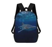 sinyumoney Majestic Whale Shark in The Deep Ocean Kids Backpack Fashion Fun Backpack Book Bag for Boys And Teenager 3D Printed School Bags for Boys 17inch