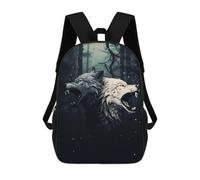 sinyumoney Majestic Wolves School Bags Lightweight Airport College Students Back Pack for School/Work/Travel 17inch