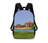 sinyumoney Malbork Castle in Poland Backpack School Rucksack Casual Daypacks School Work Travel Bag for Men/Women 17inch