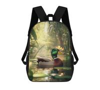 sinyumoney Mallard Duck in Pond School Backpack Daypacks Business Backpack Water Resistant Bookbag for Campus Outdoor Travel Sports 17inch