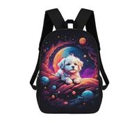 sinyumoney Maltese Puppy Sleeping Backpack School Rucksack Casual Daypacks School Work Travel Bag for Girl, Teen Girls 17inch