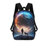 sinyumoney Man And His Dog Journey School Backpack Work Laptop Backpack Rucksack Bag for Teenage Girls Boys Women Men 17inch