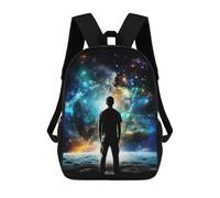 sinyumoney Man Looking at Stars Backpack School Lightweight Airport College Students Back Pack for Men, Women & Teenage Boys 17inch
