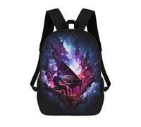 sinyumoney Man Playing Piano Children's Backpacks School 3D Printed Bag Bookbag for Kids Travel Rucksacks Boy Girl Book Bags Kids School Bag 17inch