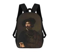 sinyumoney Man with A Steel Gorget Backpack School Travel College Rucksack Backpacks for Men, Women & Teenage Boys 17inch