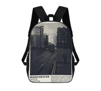 sinyumoney Manchester UK School Backpack 3D Printed Children's 17inch Backpacks Bag Bookbag for Kids Boy Girl Book Bags Kids School Bag Travel Rucksacks