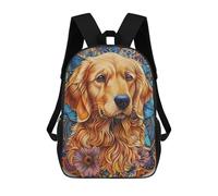 sinyumoney Mandala Golden Retriver School Backpack Computer Rucksack for School/Work/Travel for Girl, Teen Girls 17inch
